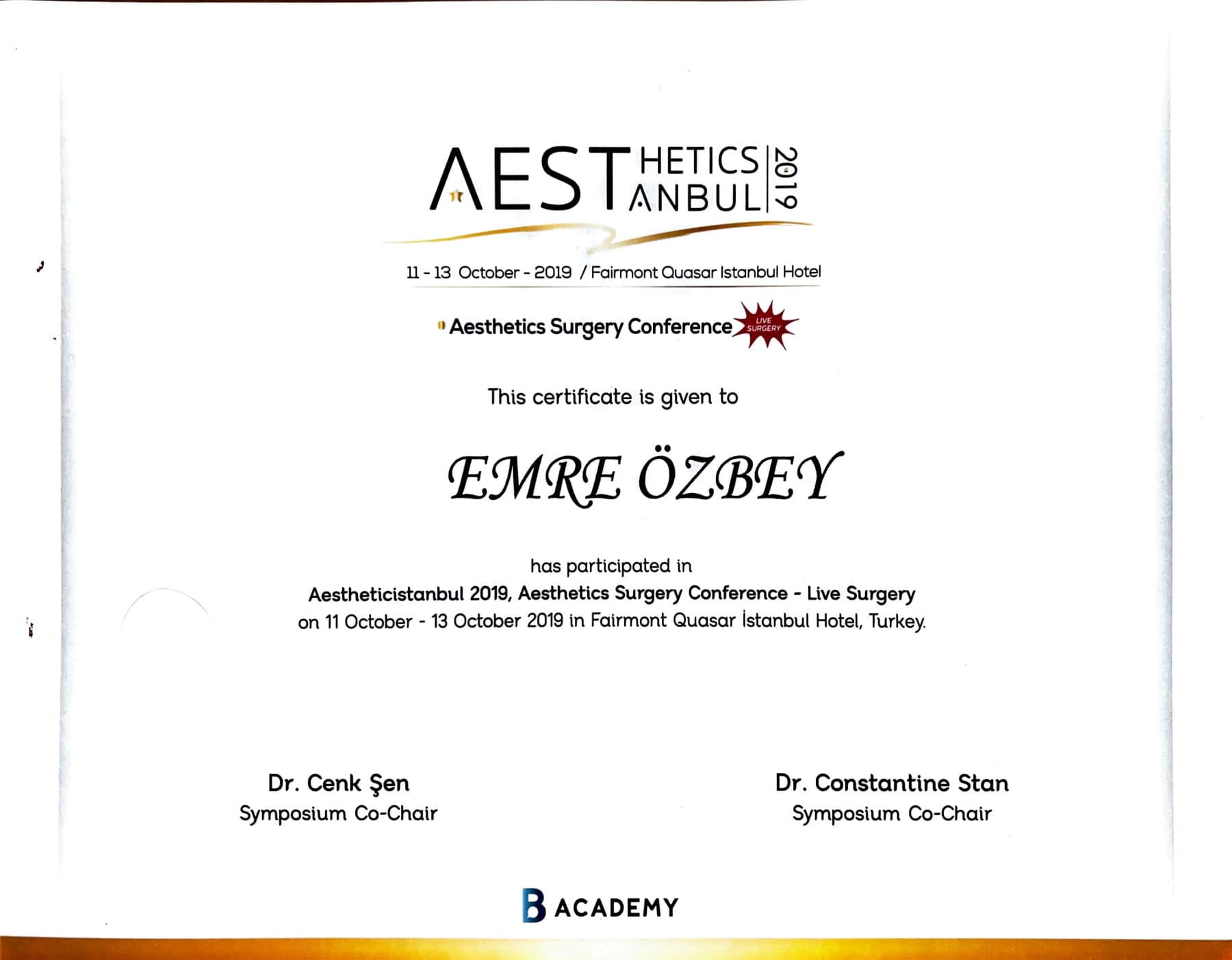 Aesthetics Istanbul Canlı Cerrahi Konferansı