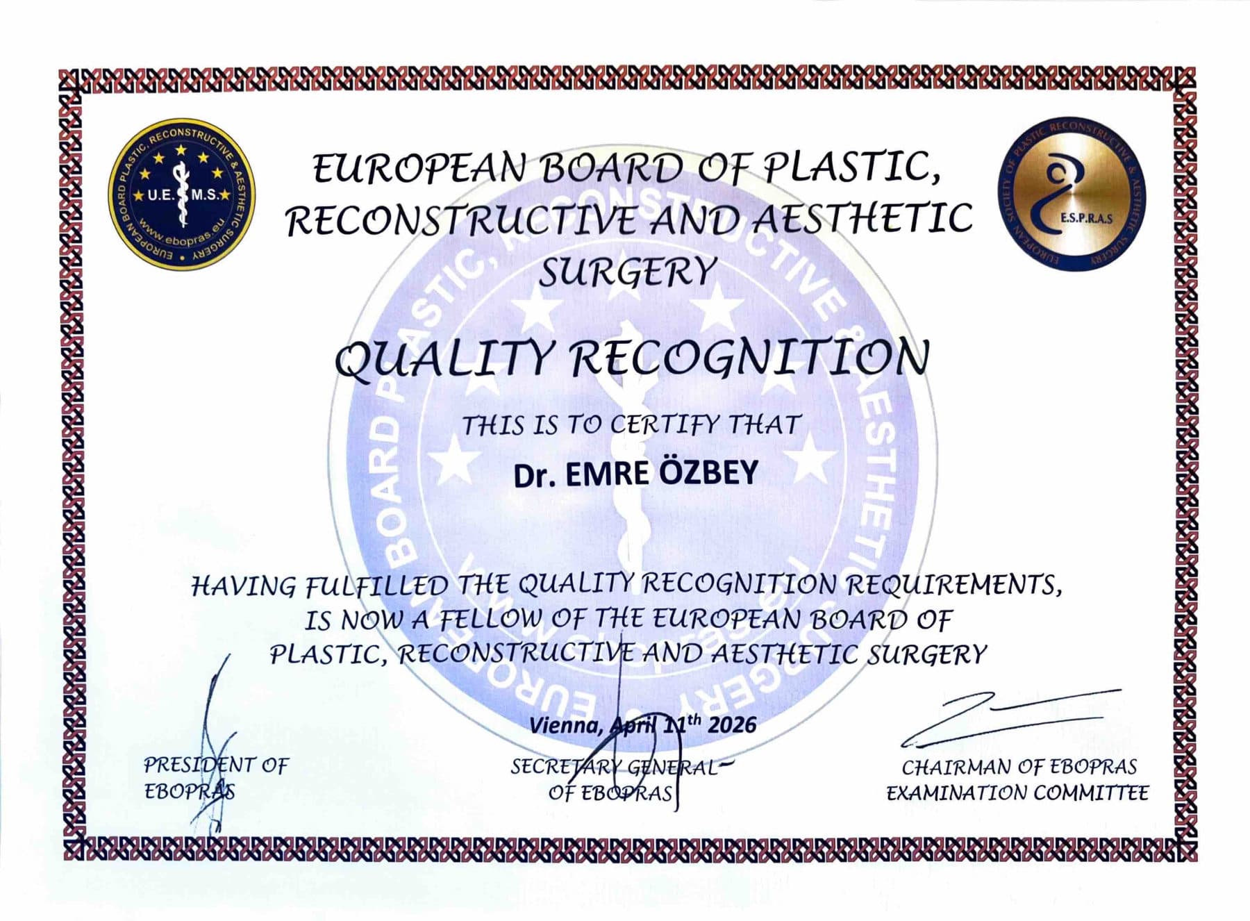 EBOPRAS Quality Recognition